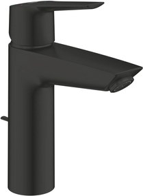 Grohe QuickFix Start M-Size wastafelkraan met koude start en trekwaste mat zwart