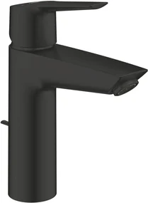 Grohe QuickFix Start M-Size wastafelkraan met koude start en trekwaste mat zwart