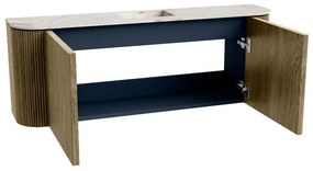 Mondiaz Joya DLux 115cm toiletmeubel ronding links/rechts dusk met wastafel faye midden zonder kraangat frappe
