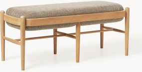 Gestoffeerde eikenhouten bank Imara