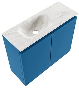 Mondiaz Ture DLux toiletmeubel 60cm jeans met wastafel ostra links zonder kraangat