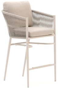 Barkruk tuin | Bellagio  Mineo | Rope (touw) | Taupe | Tuinstoel | Kees Smit Tuinmeubelen