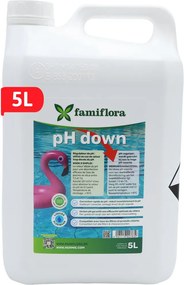 Famiflora pH down vloeibaar 5L - verlaagt de pH-waarde van je zwembad of spa!