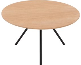 Goossens Salontafel Bo rond, hout eiken blank, modern design, 60 x 36 x 60 cm