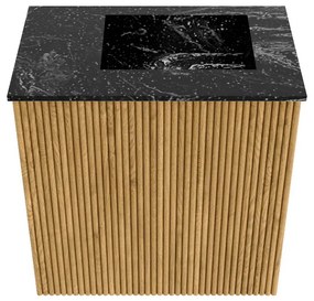 Mondiaz Joya DLux 40cm toiletmeubel oak met wastafel faye rechts zonder kraangat lava