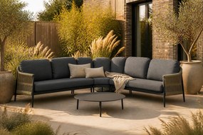 Hoek loungeset 5 personen Aluminium/Rope Taupe Coco Romeo/Pacific