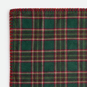 Set van 2 geweven-geverfde geruite placemats in gewassen katoen, WILSON