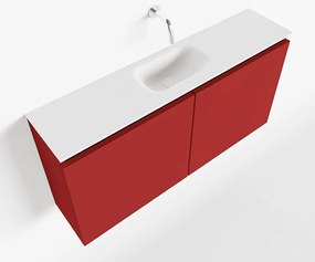 Mondiaz Ture 100cm toiletmeubel fire met wastafel talc midden geen kraangat