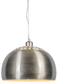 QAZQA Moderne ronde hanglamp staal - Globe Modern, Retro E27 Binnenverlichting Lamp
