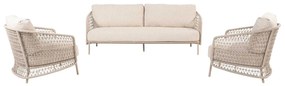 4 Seasons Outdoor Puccini loungeset 3-delig - latte