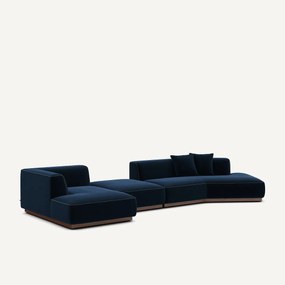 Open hoekbank links XL fluweel, Jacopo