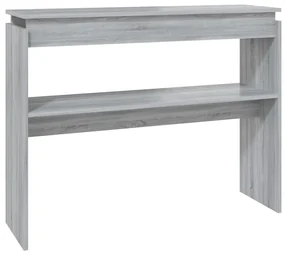 vidaXL Wandtafel 102x30x80 cm bewerkt hout grijs sonoma eikenkleurig