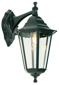 Klassieke buiten wandlantaarn donker groen IP44 - New Orleans down Klassiek / Antiek E27 IP44 Buitenverlichting rond