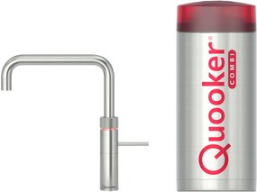 Quooker Fusion square met COMBI boiler 3-in-1 kokendwaterkraan RVS