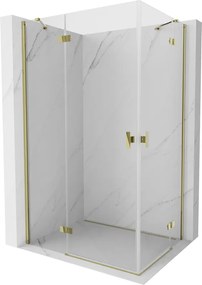 Mexen Mist-H Duo douchecabine scharnierend links 120 x 85 cm, transparant, goud - 8A5-120L-085P-50-00
