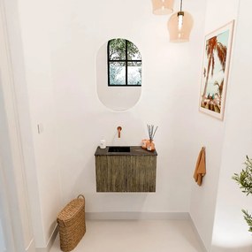 Mondiaz Joya DLux 60cm toiletmeubel dusk met wastafel faye links zonder kraangat lava