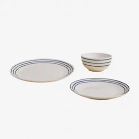 Isolda 12-delige Nieuwe Serviesset Van Bone China Wit - Sklum