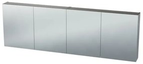 Nemo Spring Nebulo luxe spiegelkast - 180x65x17.8cm - 4 dubbelzijdige spiegeldeuren - glazen leggers - met stopcontact - zonder schakelaar - kleur: F988 W04 Raw Concrete 20037115