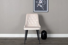 Jörn Eetkamerstoel - Ashley - Beige - Fluweel - Jörn
