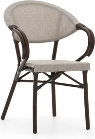 Dining tuinstoel | Forza  Alserio | Textileen | Taupe | Stapelbaar | Kees Smit Tuinmeubelen