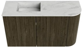 Mondiaz Joya DLux 70cm toiletmeubel ronding rechts shadow met wastafel faye links 1 kraangat opalo