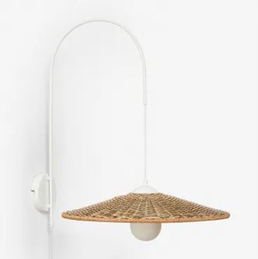 Sopant Buitenwandlamp Van Ijzer En Synthetisch Rotan Wit & ↑65 Cm - Sklum