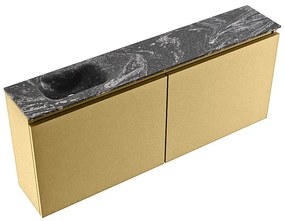 Mondiaz Ture DLux toiletmeubel 120cm oro met wastafel lava links met kraangat