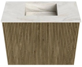 Mondiaz Joya DLux 50cm toiletmeubel dusk met wastafel faye midden zonder kraangat ostra