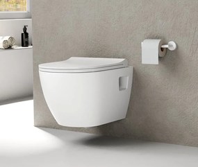 Bruckner Luna randloos hangend toilet met tornado flush wit glans