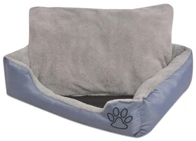 vidaXL Hondenbed met gewatteerd kussen maat XL grijs