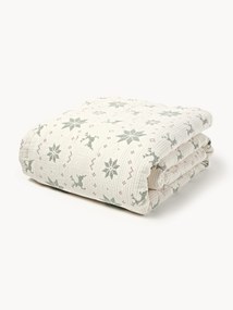 Jacquard bedsprei Cianna met kerstpatroon