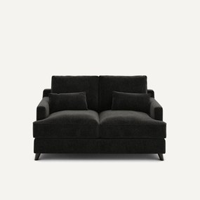 2-zits compacte bank in chenille fluweel, Alwine