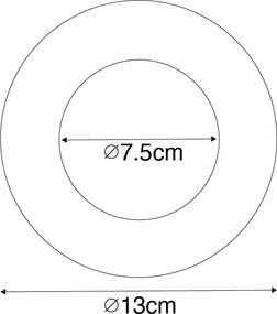 Set van 6 opvulringen zwart voor inbouwspots 7,5 - 13 cm - Spacer