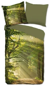 Good Morning Dekbedovertrek WOODS 155x220 cm groen
