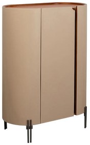 Kare Design Tango Ovale Design Kast Beige Leer - 80x40x115cm.