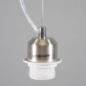 Moderne hanglamp staal met kap 45 cm zwart - Cappo 1