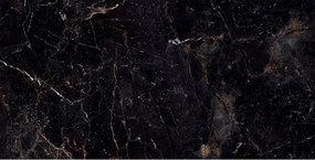 Mexen Champion Zwarte geglazuurde gerectificeerde gres G1, vloer- en wandtegel 120 x 60 cm, hoogglans - TL202-120-060-00