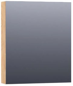 Saniclass Plain Spiegelkast - 60x70x15cm - 1 rechtsdraaiende spiegeldeur - MFC - nomad SK-PL60RNM