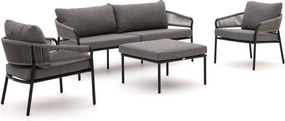 Stoel-bank loungeset Bellagio  | 4 personen | Loungeset Grijs | Aluminium | Kees Smit Tuinmeubelen