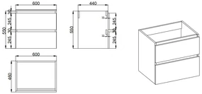 Fontana Rovigo onderkast 60cm walnoot