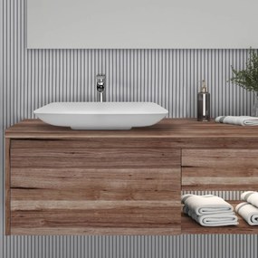 Sanigoods Layla waskom solid surface 60x36cm wit mat