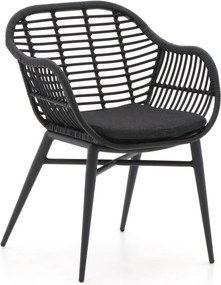 Dining tuinstoel | Intenso Azora | Wicker (vlechtwerk) | Zwart | Kees Smit Tuinmeubelen