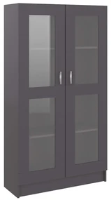 vidaXL Vitrinekast 82,5x30,5x150 cm spaanplaat grijs
