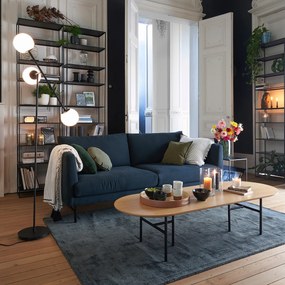 Voetlamp in metaal en opaline glas, Atea