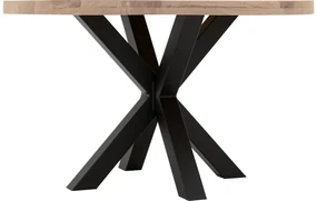 Goossens Eettafel Blade, Strak blad rond 130 x 130 cm 6 cm dik