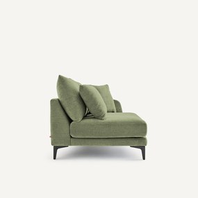 Halve bank, 2-zit van polyester en katoen, MODERNISTE