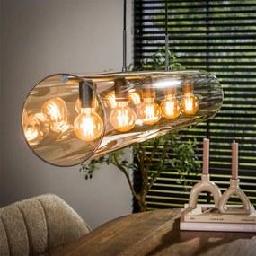 Glazen Buis Hanglamp Amberglas