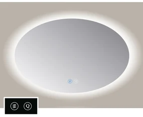 Sanicare Tutti SOAT ovale spiegel met verwarming, verlichting rondom en touch bediening 140x90cm