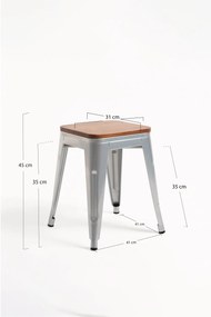 Taburete Torix Pequeńo Madera Natural