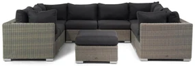 U-Vorm Loungeset 8 personen Wicker Taupe Garden Collections Toronto